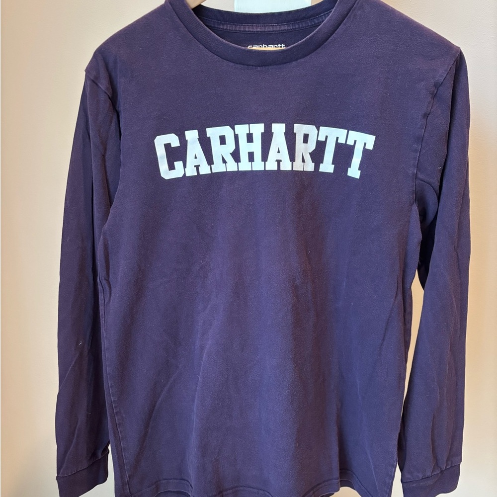 Carhartt Purple Long Sleeve Tee with White Logo